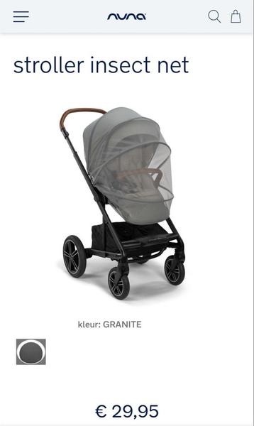 Insectennet voor Kinderwagen - Granite Nuna Pepp Pepp beschikbaar voor biedingen