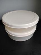 Sunware Taartdozen - Diameter 34 en 32 cm, Huis en Inrichting, Ophalen of Verzenden, Zo goed als nieuw, Crème, Bus of Trommel