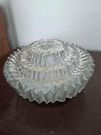 vintage ronde glazen persglas plafonniere jaren 50,60 design, Ophalen of Verzenden