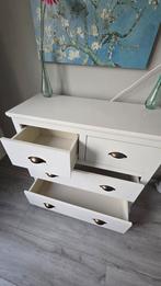Witte ladekast met 4 laden, Huis en Inrichting, Kasten | Ladekasten, Ophalen, Gebruikt, 50 tot 100 cm, Landelijk