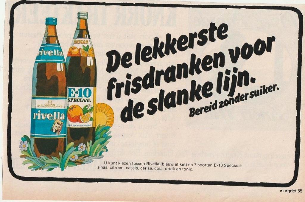 Retro reclame 1978 Rivella & E10 frisdrank slanke lijn, Verzamelen, Verzenden, Overige typen