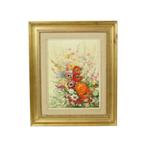 Stilleven Bloemen Schilderij Doek Goud Lijst Gesigneerd 1970, Antiek en Kunst, Kunst | Schilderijen | Klassiek, Ophalen of Verzenden