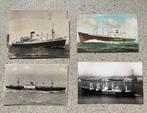 Vier ansichtkaarten zeeschepen Ellerman / Lykes Lines, Verzenden, Zo goed als nieuw, Motorboot, Kaart, Foto of Prent
