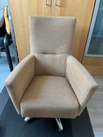 Beige fauteuil met draaipoot chroom, Ophalen, Zo goed als nieuw, Metaal