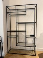Moderne designkast van Pomax – zwart metaal en glas, Huis en Inrichting, Kasten | Wandmeubels, Ophalen, Zo goed als nieuw, Minder dan 150 cm