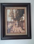 Schilderij met paard en wagen, Ophalen of Verzenden