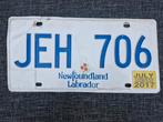 Kentekenplaat Newfoundland Labrador Canada nummerbord plaat, Ophalen of Verzenden, Gebruikt, Auto's
