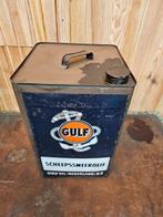 Groot Gulf scheepssmeerolie olieblik, Ophalen of Verzenden, Gebruikt, Overige, Overige merken