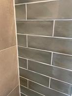 Ceramica wandtegels, Vintage Olive groen glanzend, mat zwart, Doe-het-zelf en Verbouw, Tegels, Ophalen, Nieuw, 20 tot 40 cm, Minder dan 5 m²