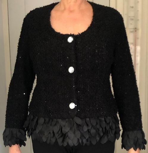 JOSEPH RIBKOFF Feestelijk top mt 46 pailletten gebreid zwart, Kleding | Dames, Jasjes, Kostuums en Pakken, Gedragen, Jasje, Maat 46/48 (XL) of groter