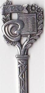 Theelepeltje KRO., Verzilverd, Ophalen of Verzenden, Zo goed als nieuw, Metaal