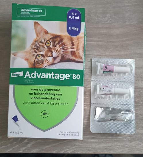 Advantage 80 kat boven 4 kilo, 2 pipetten vlooienmiddel, Dieren en Toebehoren, Katten-accessoires, Zo goed als nieuw, Ophalen of Verzenden