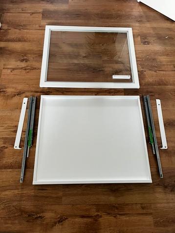 7x Pax Ikea Komplement 75x58 Uittrekbare plank | Glasplaat