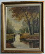 Schilderij;  landschap.  Olieverf op doek., Ophalen of Verzenden