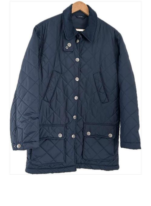 Marine blauw gewatteerde jas, heren maat M, Kleding | Dames, Jassen | Zomer, Zo goed als nieuw, Maat 38/40 (M), Blauw, Ophalen of Verzenden