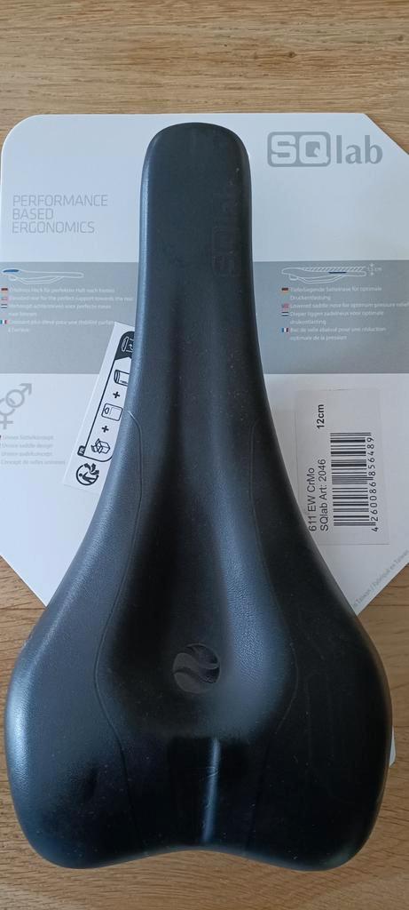 SQlab 611 Ergowave CrMo Fietszadel Zwart 12 cm, Sport en Fitness, Wielrennen, Nieuw, Overige typen, Ophalen of Verzenden