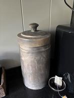 Sobere houten ( nepal) pot met delsel mooi vergrijsd, Ophalen of Verzenden, Zo goed als nieuw