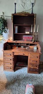 Antiek Eikenhouten Bureau met Opzetstuk, Huis en Inrichting, Kasten | Dressoirs, Gebruikt, 100 tot 150 cm, Eikenhout, Met lade(s)