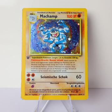 Pokémon kaart Machamp Base Set 1st Edition Holo 8/102 Dutch beschikbaar voor biedingen