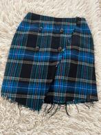 Nieuw rokje S/38 ruit & franjes - feestdagen!, Kleding | Dames, Rokken, Blauw, Nieuw, Ophalen of Verzenden, Maat 36 (S)