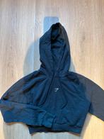 Gymshark Cropped Hoodie Black, Kleding | Dames, Zwart, Ophalen of Verzenden, Maat 34 (XS) of kleiner, Gymshark