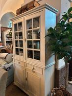 Landelijke oude brocante vitrine servies keuken buffet kast, Ophalen