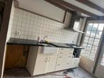 Te koop! Keukenblok, Huis en Inrichting, Keuken | Complete keukens, Ophalen, Wit, Enkelwandige keuken, Zo goed als nieuw