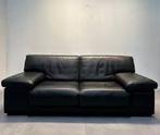 Bank Durlet Zwart Leer, Huis en Inrichting, Banken | Bankstellen, Ophalen, Gebruikt, Overige maten, Rechte bank