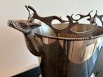 Deer head with antlers metal planter, Ophalen, Overige materialen, Gebruikt, Overige kleuren