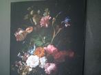 Canvas bloemenschilderij stil leven incl. frame, Ophalen