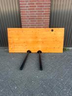Hout tafel, Doe-het-zelf en Verbouw, Tekentafels, Verzenden, Zo goed als nieuw, Minder dan 130 cm