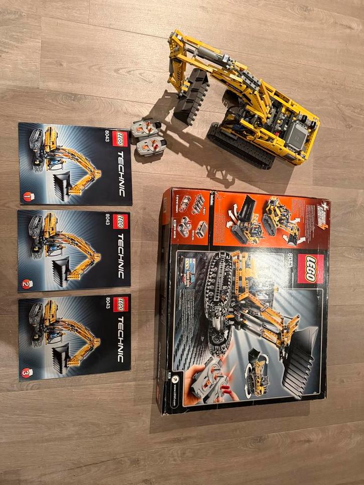 Lego Technic 8043 Gemotoriseerde Graafmachine, Kinderen en Baby's, Speelgoed | Duplo en Lego, Gebruikt, Lego, Complete set, Ophalen of Verzenden