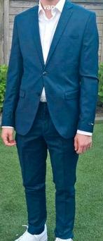 Kostuum maat M, Kleding | Heren, Kostuums en Colberts, Ophalen of Verzenden, Zo goed als nieuw, Blauw