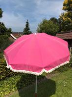 Vintage parasol met franje, Tuin en Terras, Parasols, Ophalen, Gebruikt, 1 tot 2 meter, Stokparasol