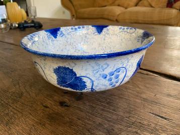 Poole Pottery Kom - Blauw Wit Druifmotief beschikbaar voor biedingen