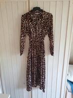 Lamge panter luipaard print overhemd blouse jurk maat 36 s, Bruin, Ophalen of Verzenden, Zo goed als nieuw, Maat 36 (S)