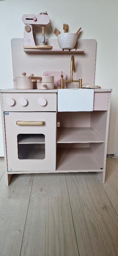 Roze houten speelkeuken, Kinderen en Baby's, Speelgoed | Speelkeukens, Zo goed als nieuw, Speelkeuken, Hout, Ophalen