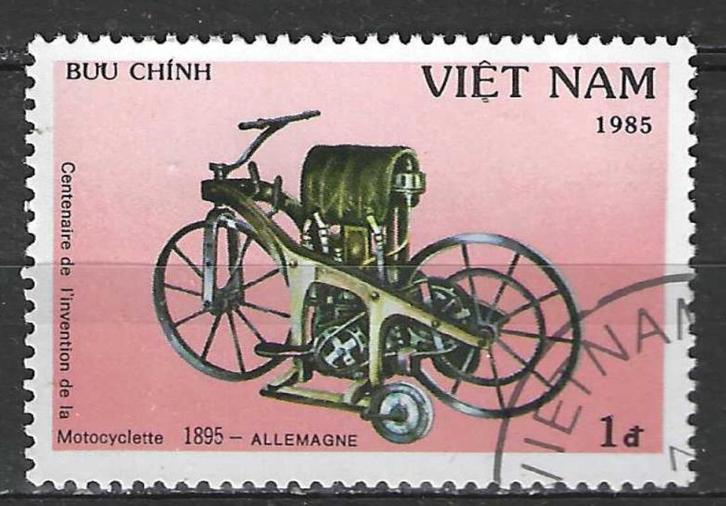 Vietnam 1985 - Yvert 591 - 100 jaar Moto - Duitsland (ST), Postzegels en Munten, Postzegels | Azië, Zuid-Azië, Verzenden