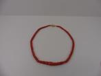 Bloedkoralen collier gouden slot                          D2, Ophalen of Verzenden, Overige materialen, Ketting