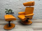 Stressles Jazz verstelbare relax fauteuil met hocker stoel, Ophalen, Nn, Leer, Zo goed als nieuw