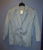 Ambiente licht blauw metallic blazer met studs 42 L nr 30748