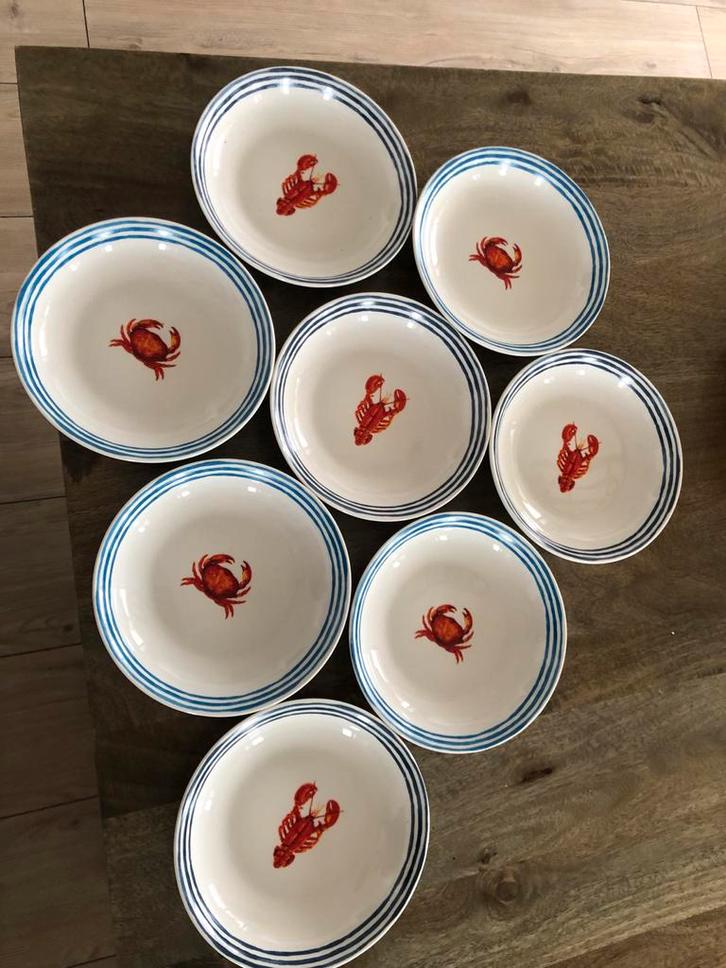 Siaki Diepe Borden Krab & Kreeft - Nieuw!, Huis en Inrichting, Keuken | Servies, Nieuw, Bord(en), Overige stijlen, Porselein, Ophalen