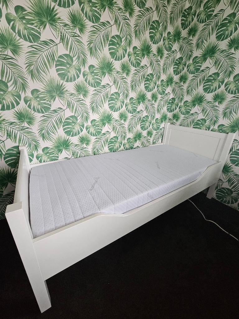 Complete eenpersoons bed Bopita, Ophalen, Gebruikt, 90 cm, Eenpersoons