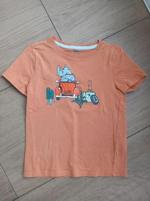 K110 Oranje shirt HEMA maat 98/104, Kinderen en Baby's, Kinderkleding | Maat 98, Zo goed als nieuw, Jongen, Shirt of Longsleeve