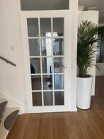 Stijlvolle Opdekdeur met Glas, Doe-het-zelf en Verbouw, Deuren en Horren, Ophalen, Gebruikt, 80 tot 100 cm, Binnendeur