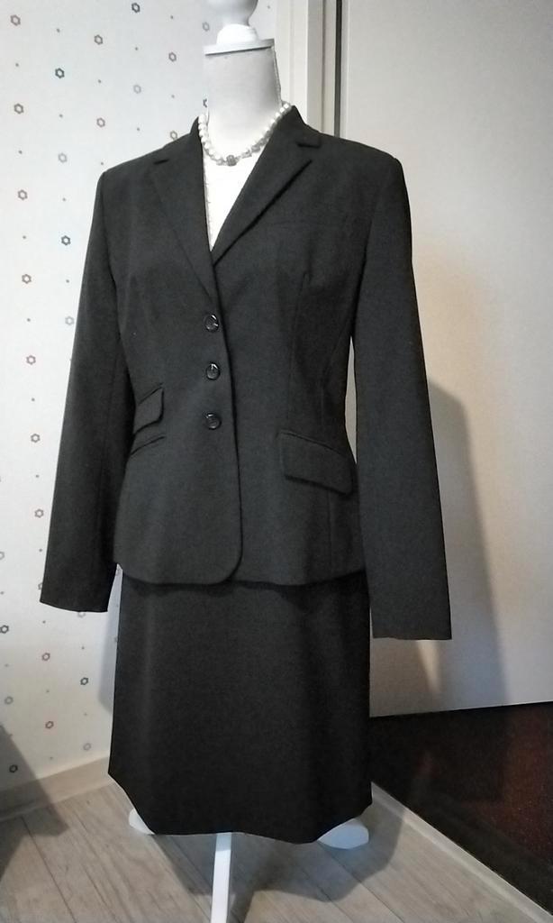 Stroke,  2 delig zwart pakje, jasje en rok, maat 38., Kleding | Dames, Jasjes, Kostuums en Pakken, Zo goed als nieuw, Maat 38/40 (M)