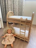 Rotan poppenstapelbed, Verzamelen, Poppenhuizen en Toebehoren, Ophalen, Zo goed als nieuw