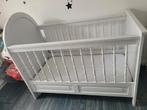 Vintage eikenhouten babybed(+Aerosleep matras + cover)., Kinderen en Baby's, Babywiegjes en Ledikanten, Gebruikt, Ophalen