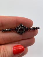X293 Prachtige zilveren granaat broche, Sieraden, Tassen en Uiterlijk, Antieke sieraden, Ophalen of Verzenden, Zilver, Broche