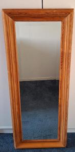 Spiegel met houten omlijsting, Huis en Inrichting, Woonaccessoires | Spiegels, Ophalen, Minder dan 50 cm, Gebruikt, 100 tot 150 cm